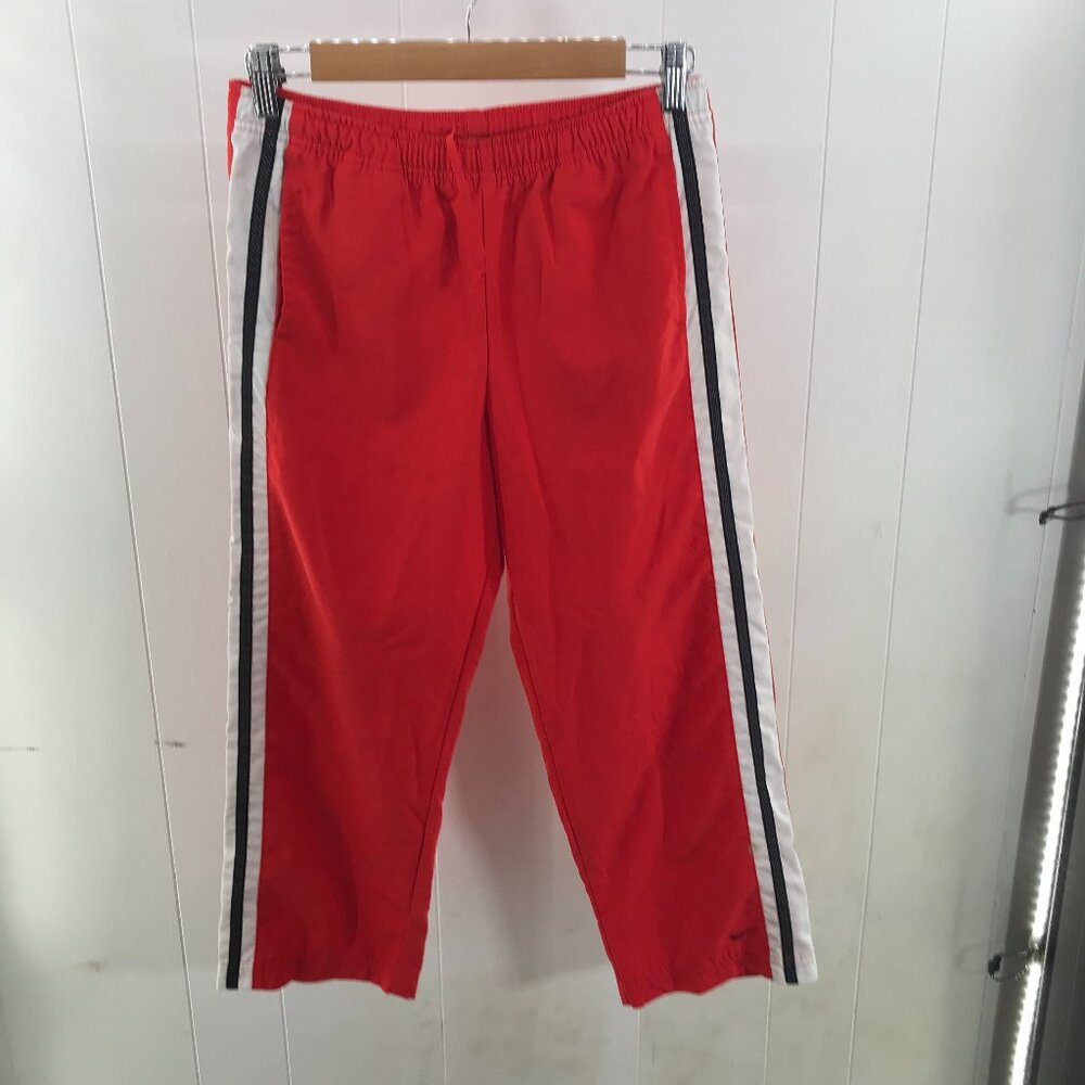 Nike retro red. white, & black stripe cropped track pants size S